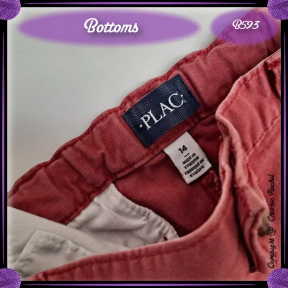Red Straight-Leg Adjustable-Waist Bottoms